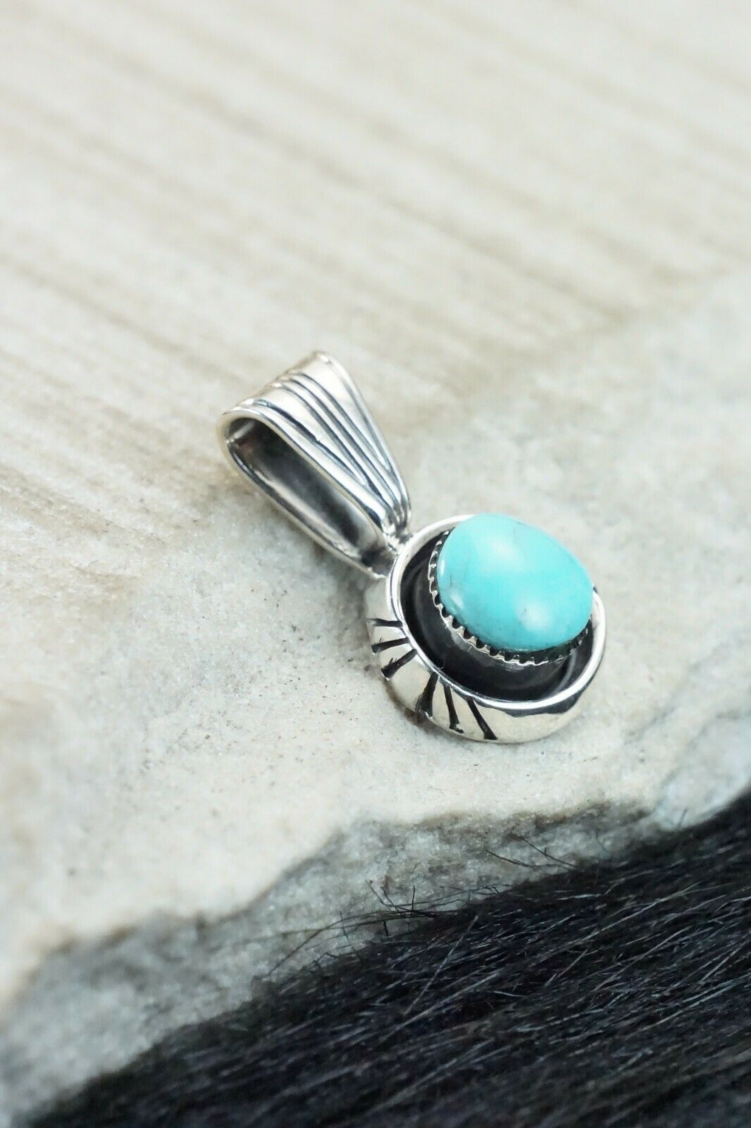 Turquoise & Sterling Silver Pendant - Sadie Jim