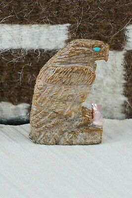 Eagle Zuni Fetish Carving - Carlos Tsattie - High Lonesome Trading