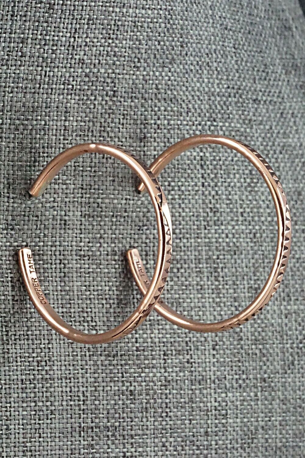 Copper Hoop Earrings - Elaine Tahe