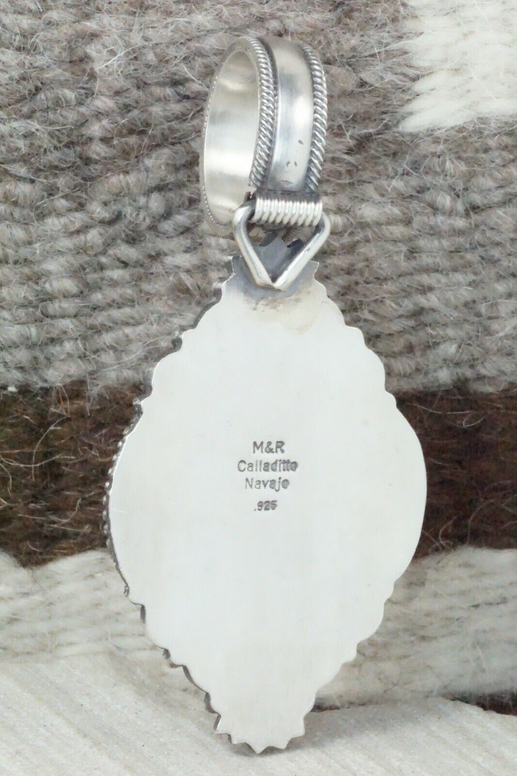 Turquoise and Sterling Silver Pendant - Michael Calladitto