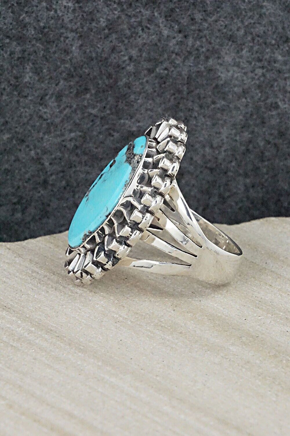 Turquoise & Sterling Silver Ring - Jimson Belin - Size 7.5