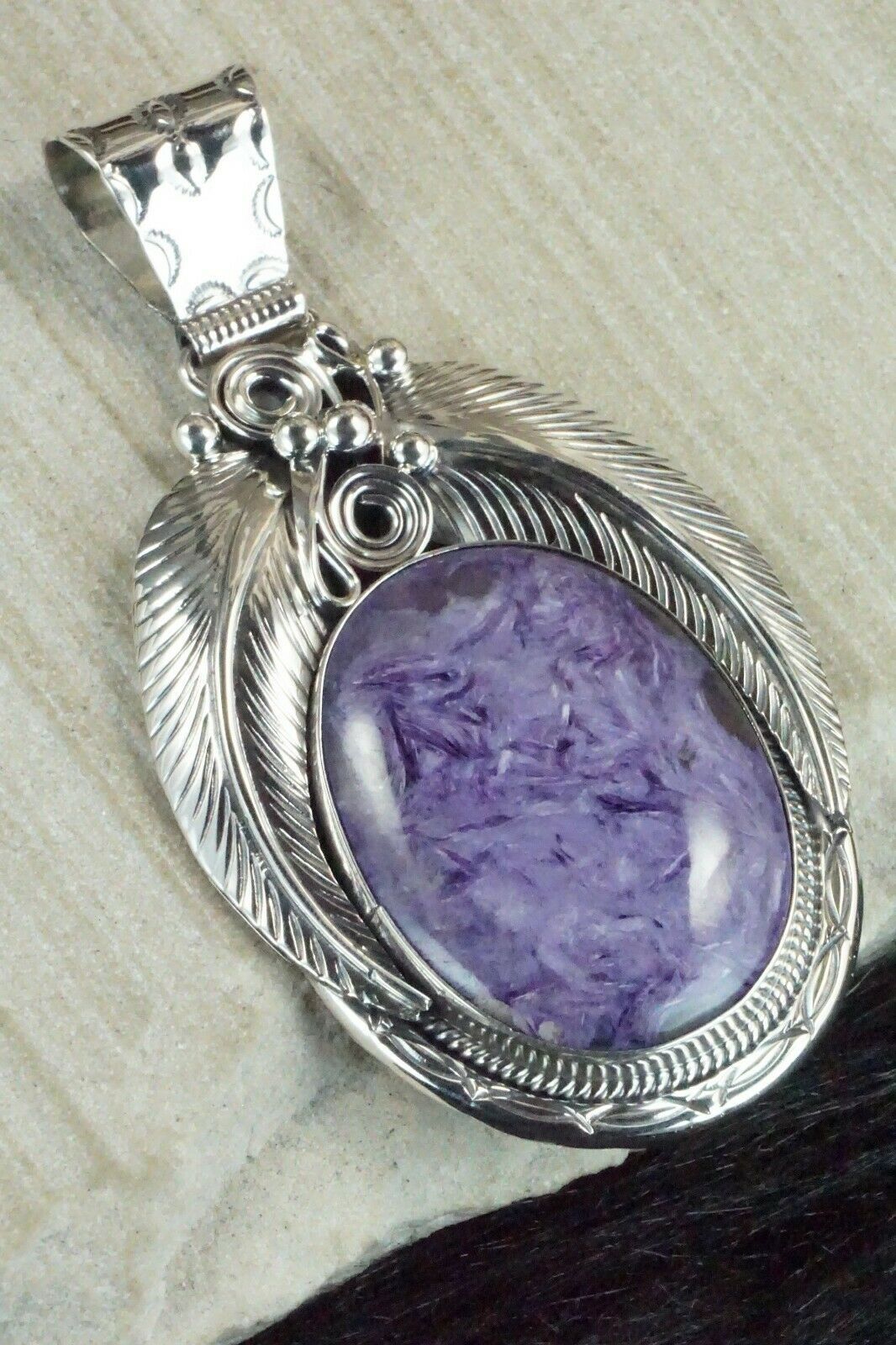 Charoite & Sterling Silver Pendant - Davey Morgan