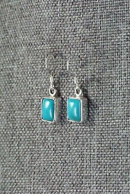 Turquoise & Sterling Silver Earrings - Lee Shorty
