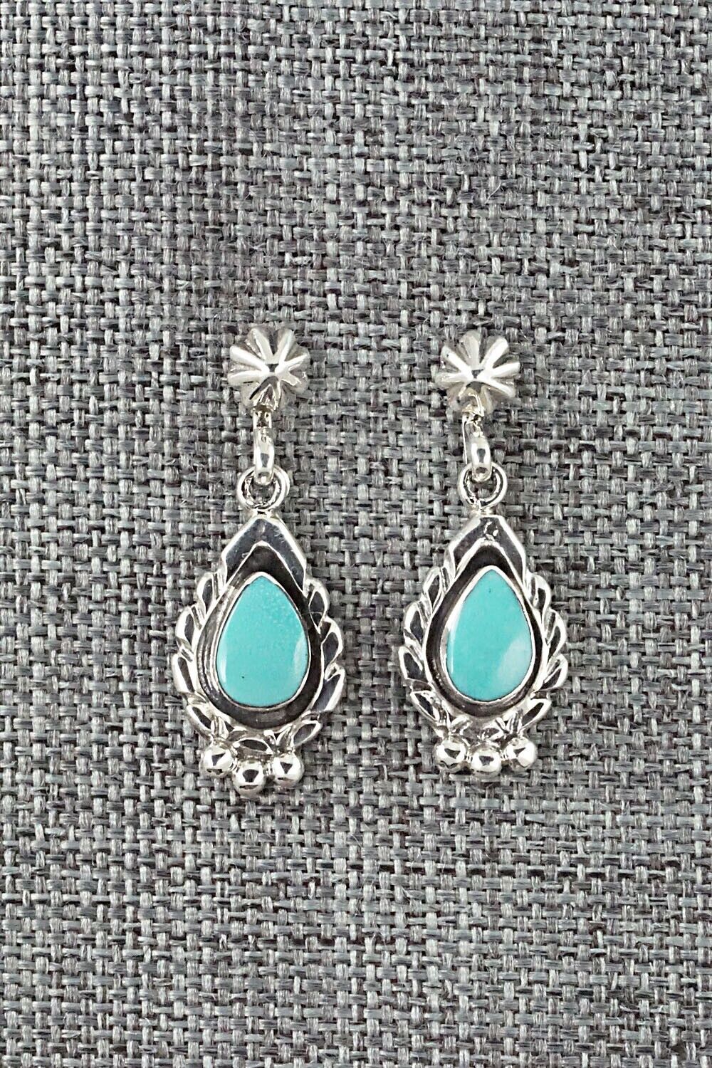 Turquoise & Sterling Silver Earrings - Genevieve Francisco