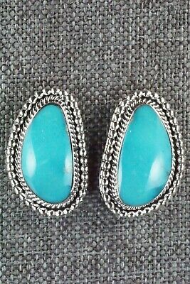 Turquoise & Sterling Silver Earrings - Verley Betone - High Lonesome Trading