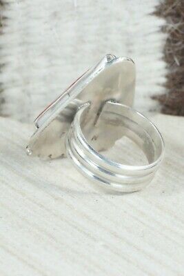 Spiny Oyster & Sterling Silver Ring - Cris Nez - Size 8