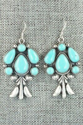 Turquoise & Sterling Silver Earrings - Bobby Platero