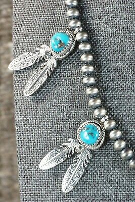 Navajo Turquoise & Sterling Silver Necklace - Bobby Platero