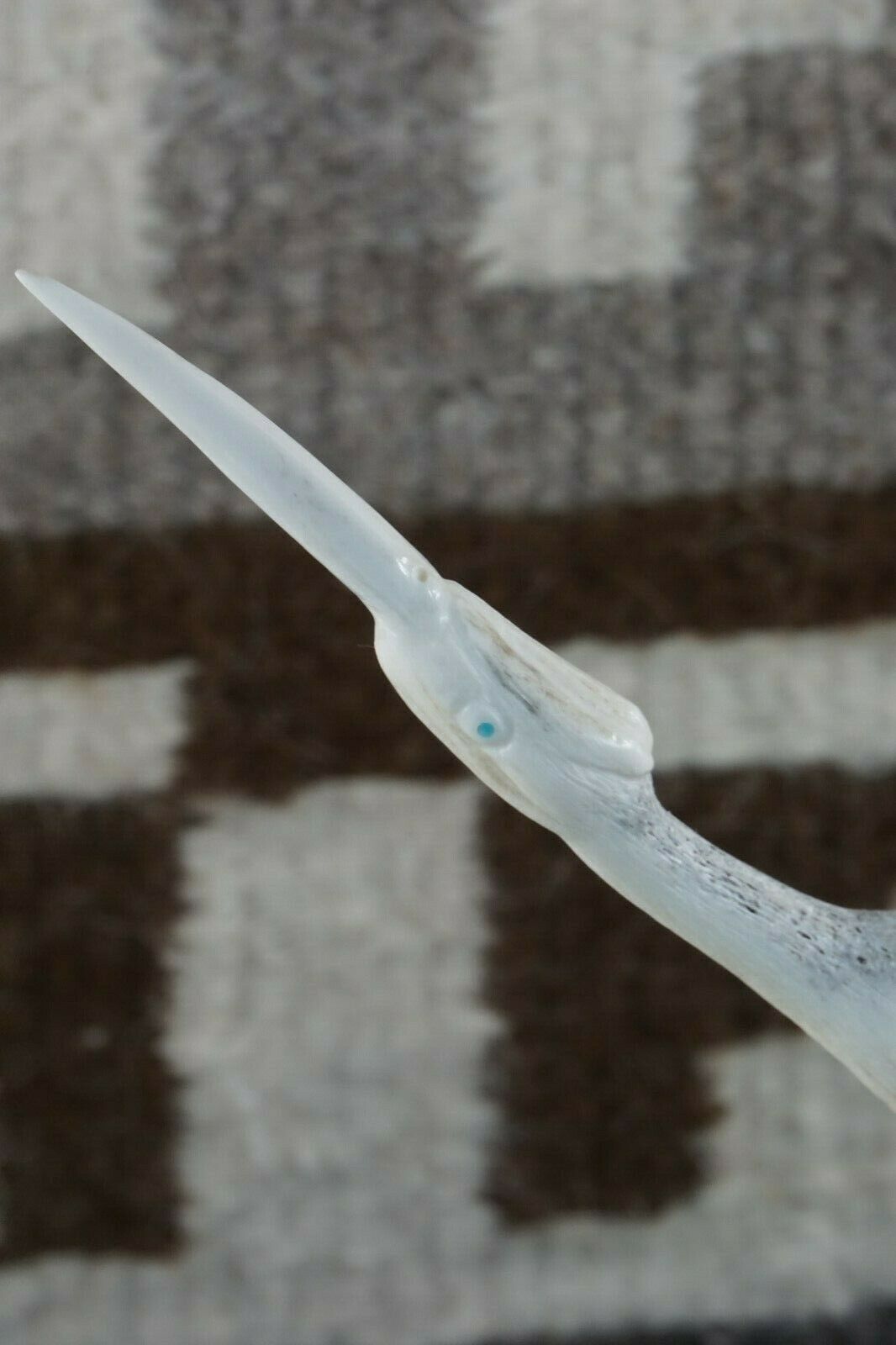 Crane Zuni Fetish Carving - Maxx Laate - High Lonesome Trading