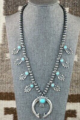 Turquoise & Sterling Silver Squash Blossom - Bobby Platero