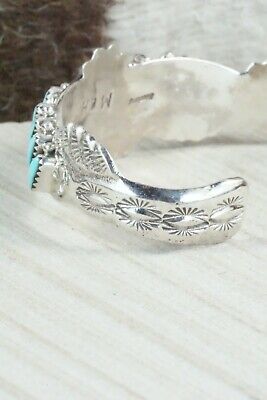 Coral, Turquoise & Sterling Silver Bracelet - Murray Hannaweeka