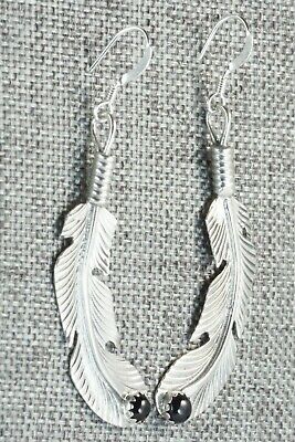 Onyx and Sterling Silver Earrings - Louise Joe