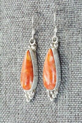 Spiny Oyster & Sterling Silver Earrings - Judy Largo