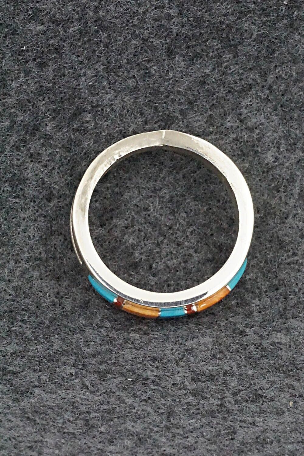 Multi-Stone & Sterling Silver Inlay Ring - Wilbert Muskett Jr. - Size 11