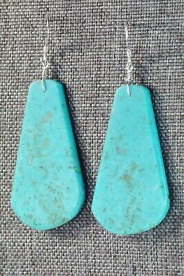 Turquoise & Sterling Silver Earrings - Lupe Lovato