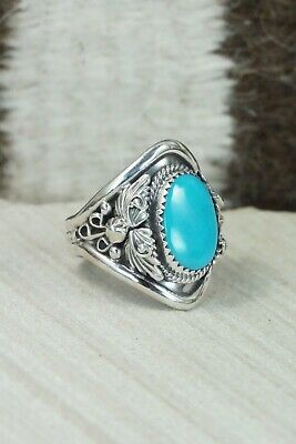 Turquoise & Sterling Silver Ring - Size 9