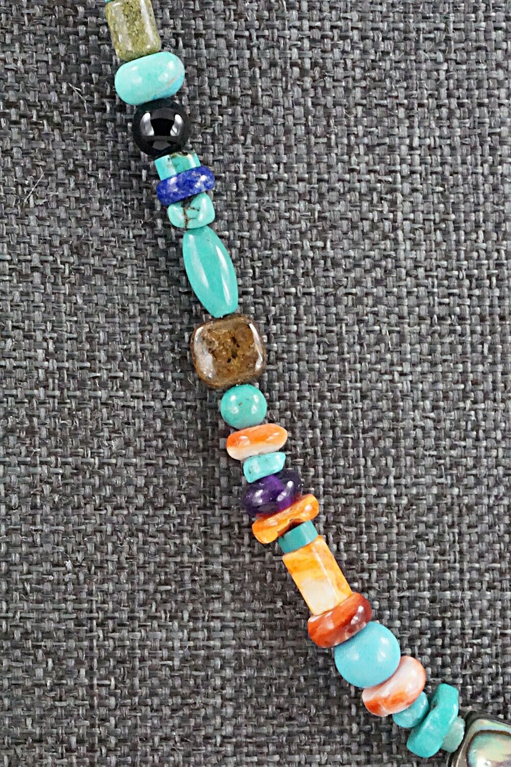 Multi Stone and Sterling Silver Necklace - Helen Tsosie