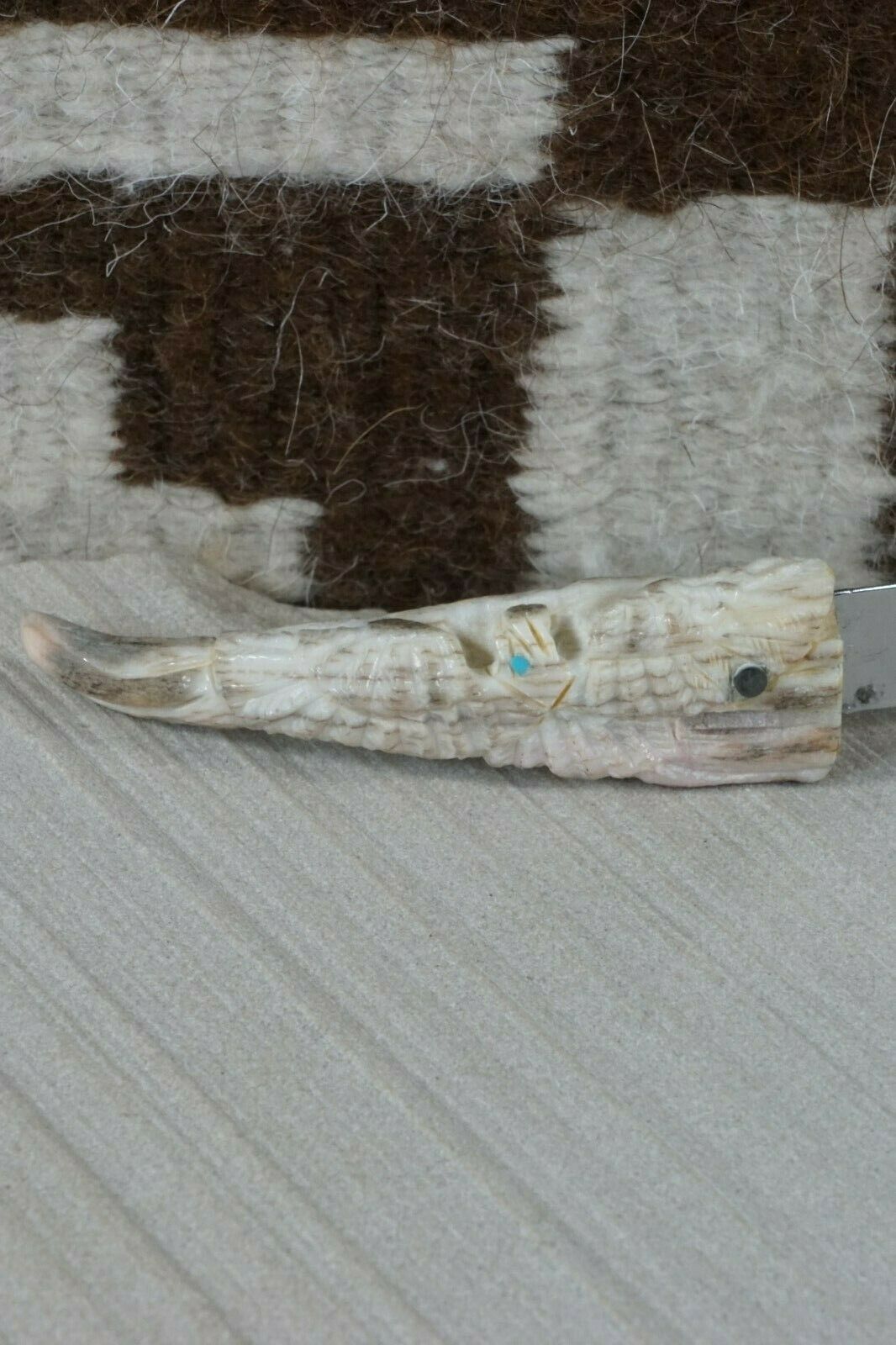 Eagle and Corn Maiden Zuni Carving - Jerrold Lahaleon - High Lonesome Trading