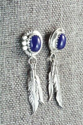 Lapis & Sterling Silver Earrings - Etta Larry