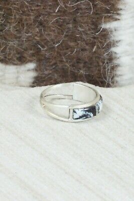 White Buffalo & Sterling Silver Ring - Gloria Waseta - Size 5.5