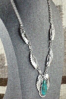 Turquoise and Sterling Silver Necklace - Davey Morgan
