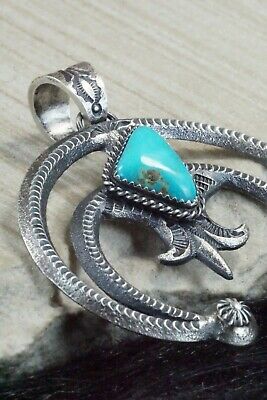 Turquoise & Sterling Silver Pendant - Kevin Billah