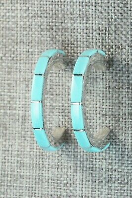 Turquoise & Sterling Silver Earrings - Verna Kantesta