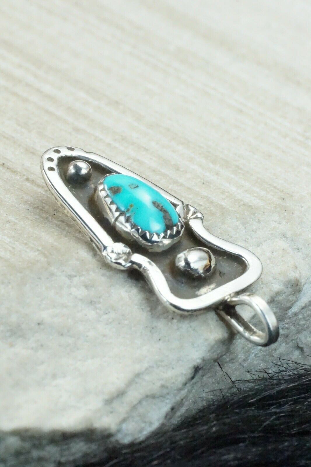 Turquoise & Sterling Silver Pendant - Priscilla Reeder