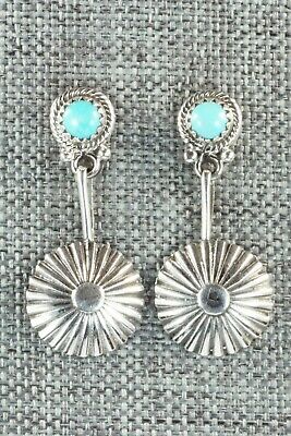 Turquoise & Sterling Silver Earrings - Adelarae Yazzie