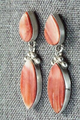Spiny Oyster and Sterling Silver Earrings - Selina Warner