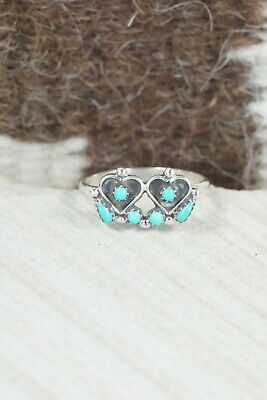 Turquoise & Sterling Silver Ring - Charles Martinez - Size 7.5
