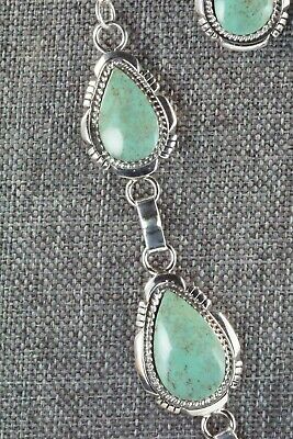 Turquoise & Sterling Silver Necklace and Earrings Set - Tom Lewis
