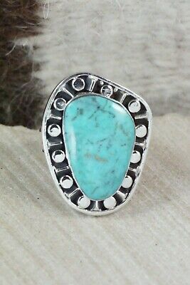 Turquoise & Sterling Silver Ring - Jimson Belin - Size 8