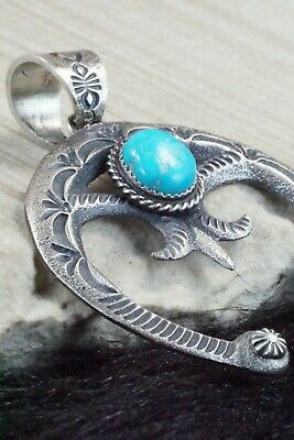 Turquoise & Sterling Silver Pendant - Kevin Billah