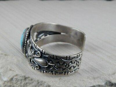 Navajo Turquoise & Sterling Silver Bracelet - Derrick Gordon - High Lonesome Trading