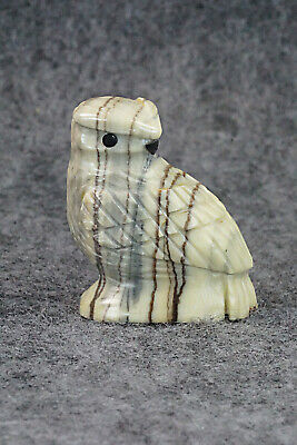 Owl Zuni Fetish Carving - Edison Bobelu