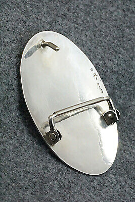 Turquoise Chip Inlay & Sterling Silver Belt Buckle - Raymond Begay