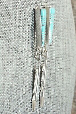 Turquoise & Sterling Silver Earrings - Terrence Panteah