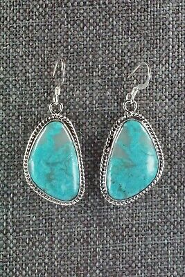 Turquoise & Sterling Silver Earrings - Lee Shorty
