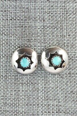 Turquoise & Sterling Silver Earrings - I Tom