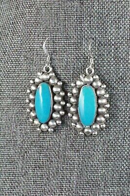 Turquoise & Sterling Silver Earrings - Freida Martinez