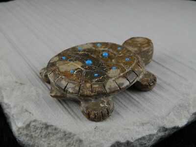 Turtle Zuni Fetish Carving - Reynold Lunasee - High Lonesome Trading