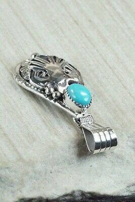 Turquoise and Sterling Silver Pendant - Henry Attakai - High Lonesome Trading