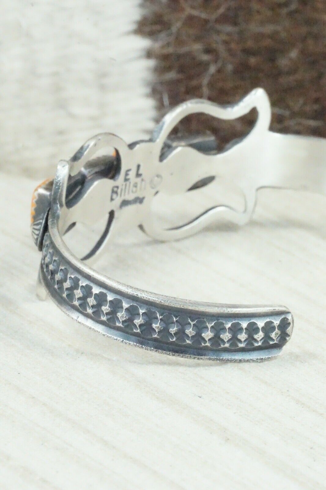 Spiny Oyster and Sterling Silver Bracelet - Eva & Linberg Billah