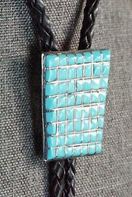 Turquoise & Sterling Silver Bolo Tie - Caroline Malani
