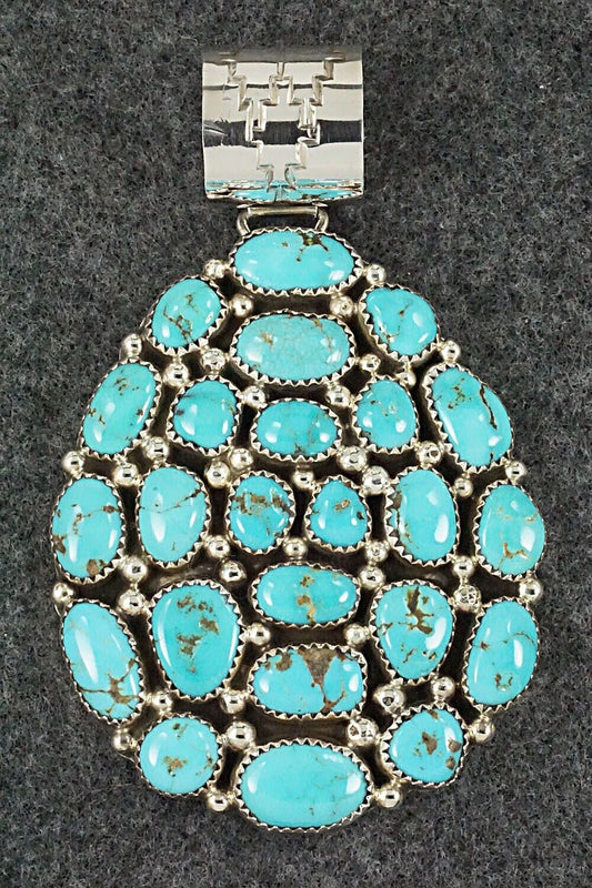 Turquoise & Sterling Silver Pendant - Marlene Haley