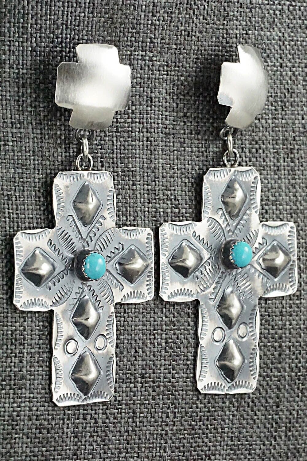 Turquoise & Sterling Silver Earrings - Gabrielle Yazzie