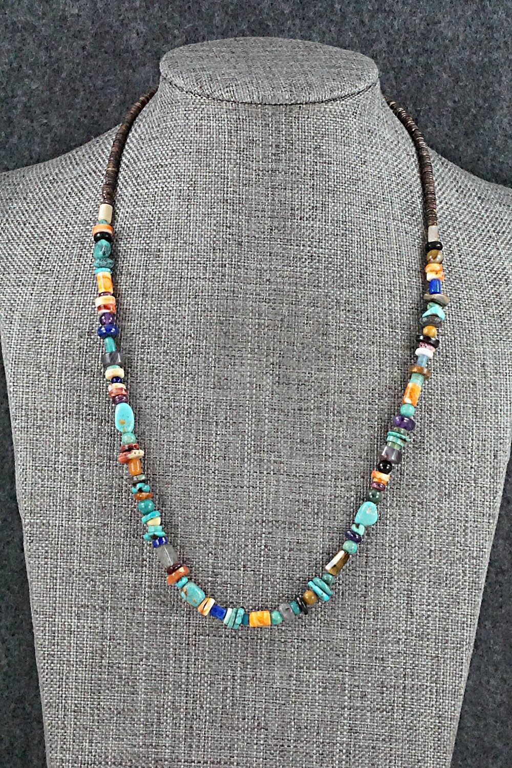 Multi Stone and Sterling Silver Necklace - Helen Tsosie
