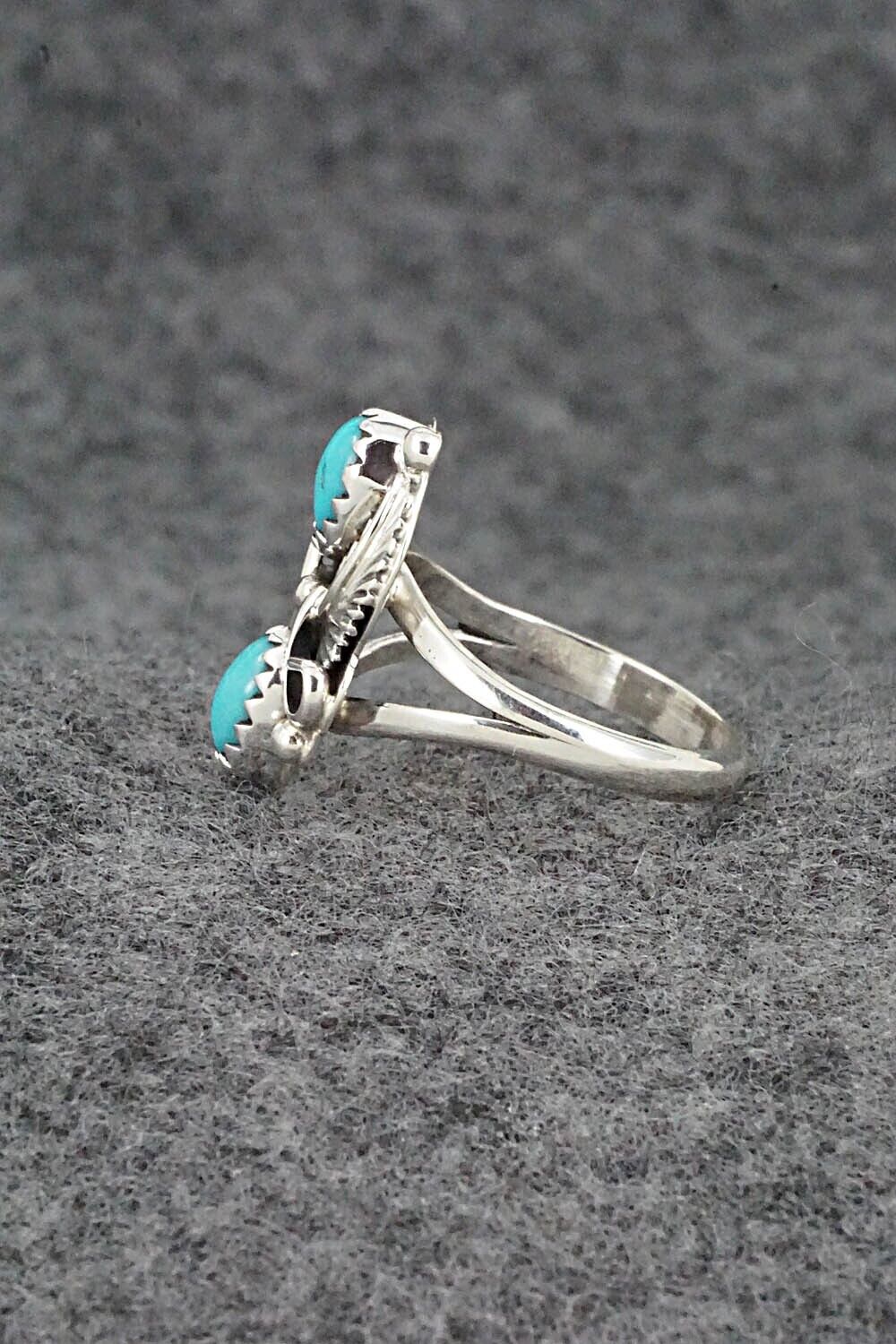 Turquoise & Sterling Silver Ring - William Begay - Size 5.75