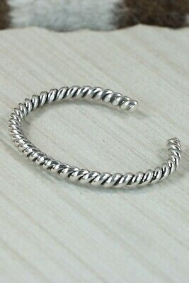 Navajo Sterling Silver Bracelet - Elaine Tahe